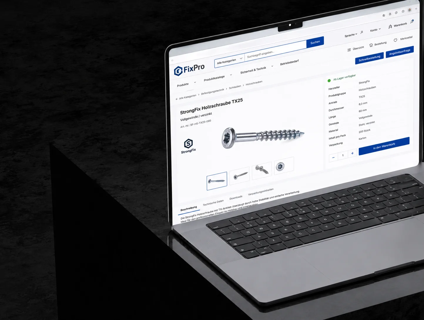 DXP-Plattform für den deutschen Mittelstand – B2B-Bestellportal mit Produktkatalog